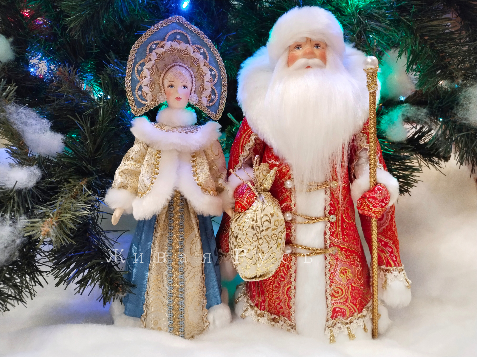 Новогодняя пара Дед Мороз и Снегурочка 8